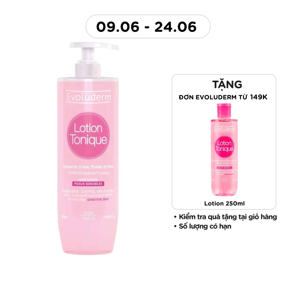Nước Hoa Hồng Evoluderm Cho Da Nhạy Cảm 500ml
