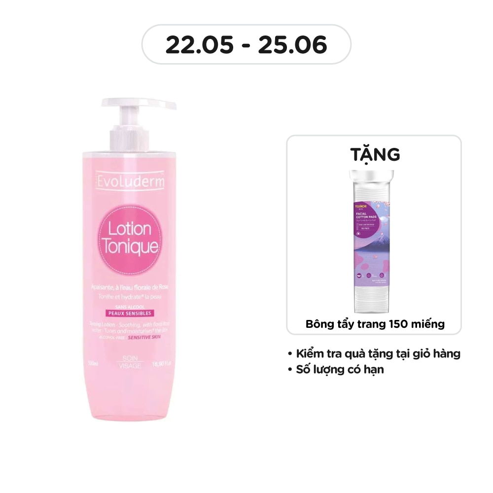 Nước Hoa Hồng Evoluderm Cho Da Nhạy Cảm 500ml