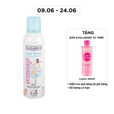 EVOLUDERM - Xịt Khoáng Evoluderm Cấp Ẩm Làm Dịu Da 150ml