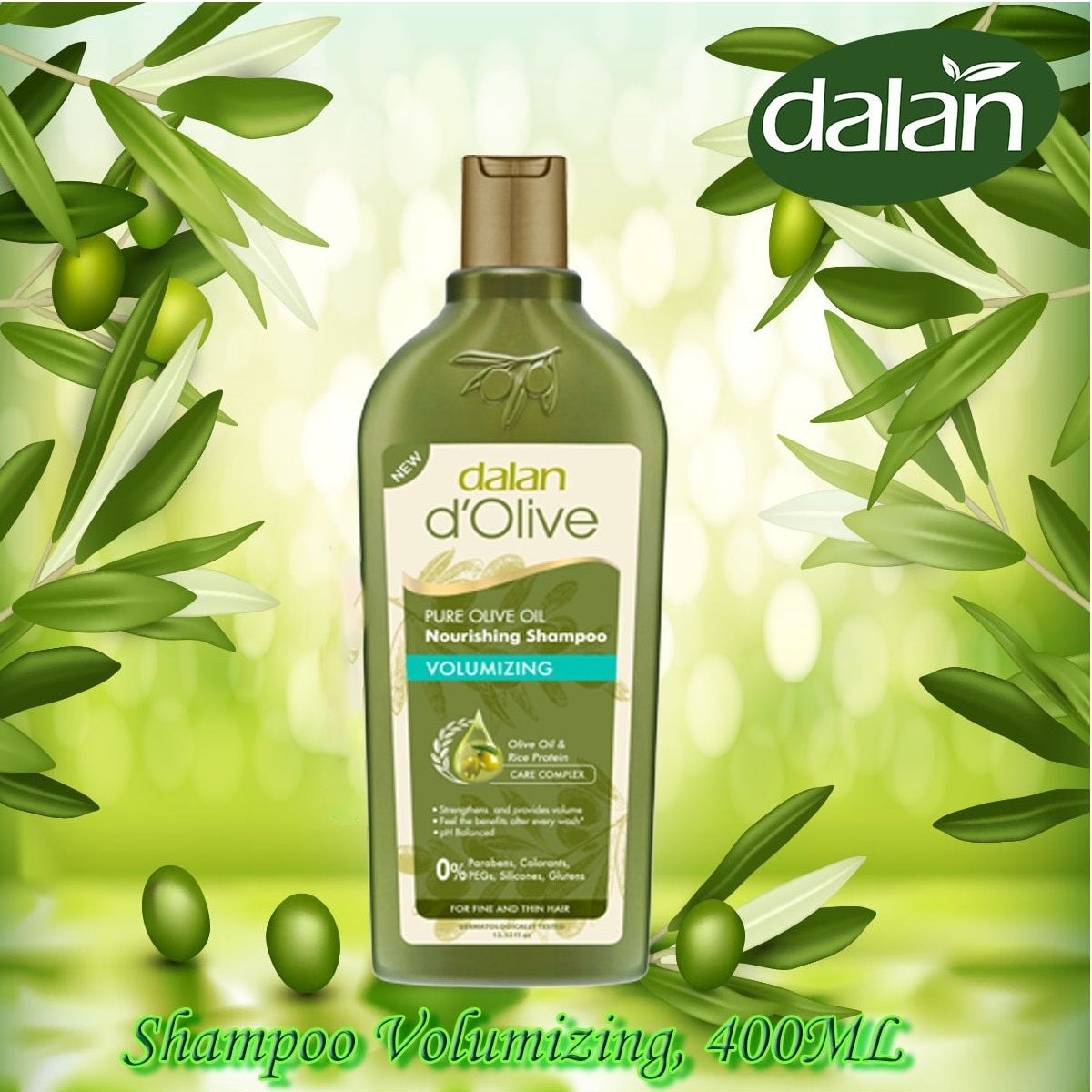 Dầu Gội Dành Cho Tóc Mỏng Yếu Dalan D'Olive 400ml