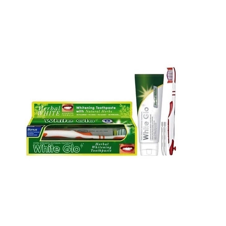 White Glo Extra Strength Herbal Whitening Toothpaste 150g