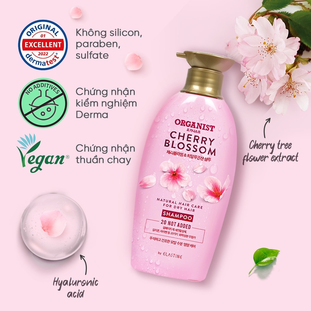 Organist Shampoo Cherry Blossom Hydrating 500ml