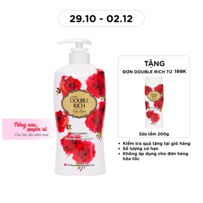 DOUBLE RICH Sữa Tắm Double Rich Hoa Hồng 550g image