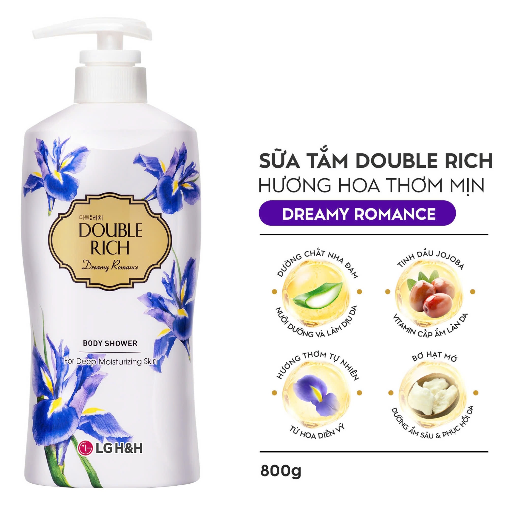 Sữa Tắm Double Rich Hoa Iris 800g