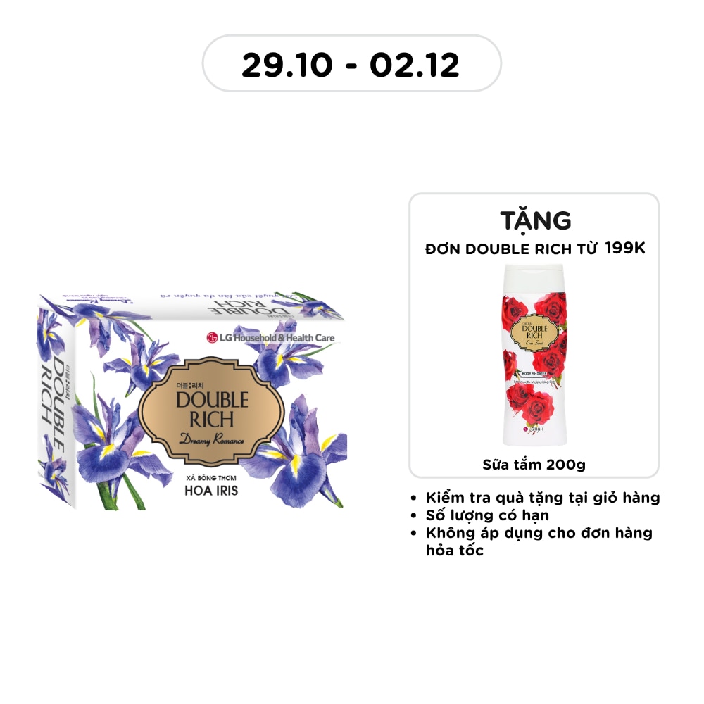 Xà Bông Double Rich Hương Hoa Iris 90g image