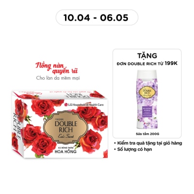 DOUBLE RICH - Xà Bông Double Rich Hương Hoa Hồng 90g