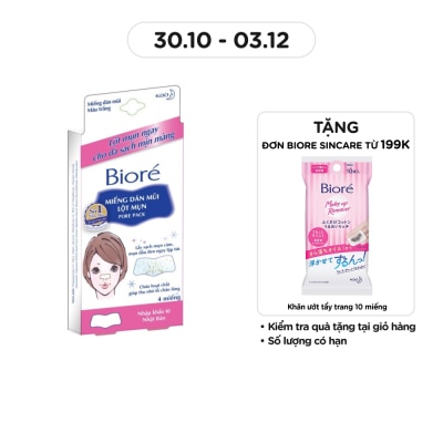 BIORE Miếng Dán Mũi Lột Mụn Biore 4 Miếng
