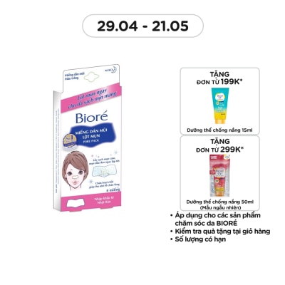 BIORE Miếng Dán Mũi Lột Mụn Biore 4 Miếng