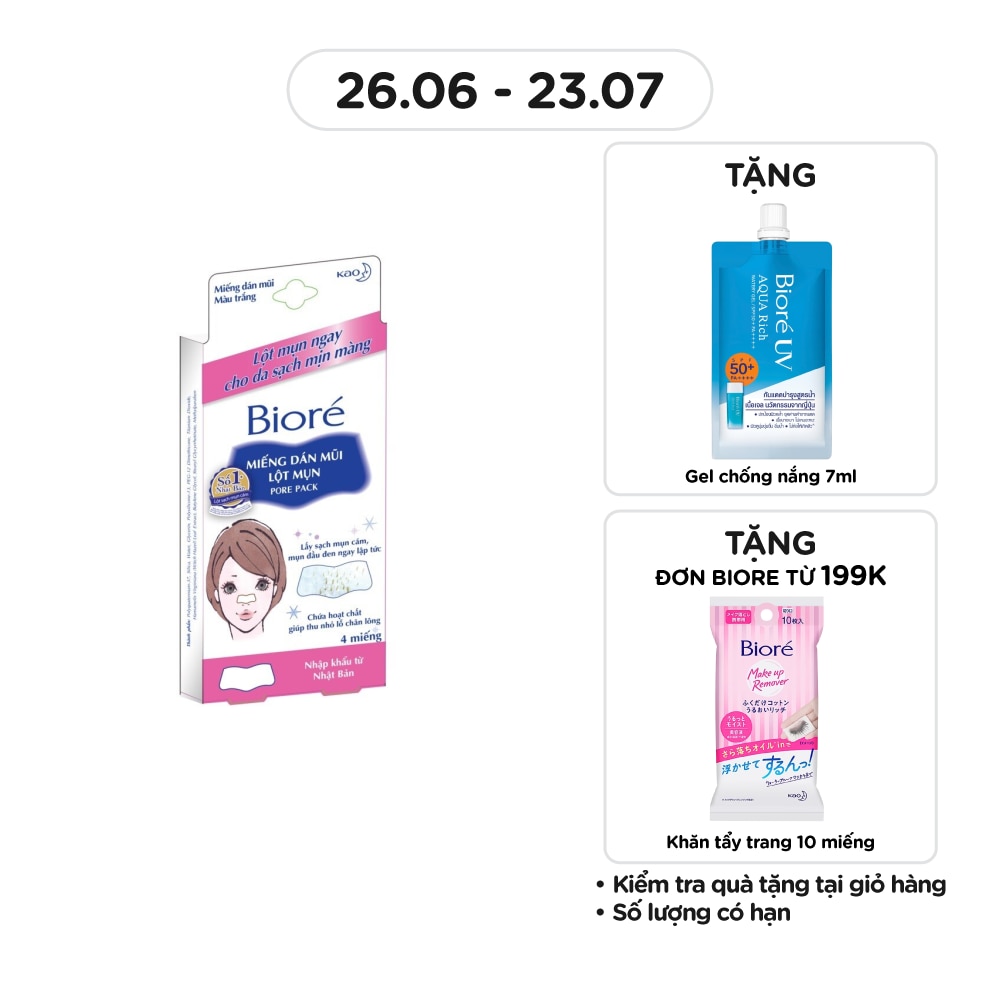 Miếng Dán Mũi Lột Mụn Biore 4 Miếng
