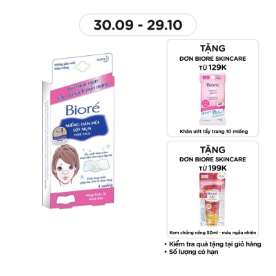 BIORE Miếng Dán Mũi Lột Mụn Biore 4 Miếng