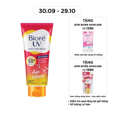 BIORE Serum Chống Nắng Dưỡng Thể Biore Kháng Bụi - Tươi Trẻ Rạng Ngời Age Defense 150ml