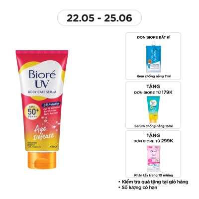BIORE Serum Chống Nắng Dưỡng Thể Biore Kháng Bụi - Tươi Trẻ Rạng Ngời Age Defense 150ml