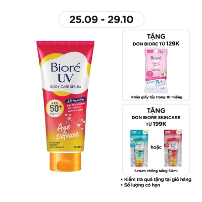 BIORE Serum Chống Nắng Dưỡng Thể Biore Kháng Bụi - Tươi Trẻ Rạng Ngời Age Defense 150ml