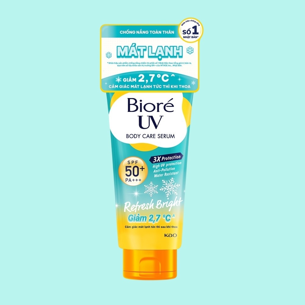 Serum Chống Nắng Dưỡng Thể Biore Kháng Bụi - Sáng Mịn Mát Lạnh Refresh Bright 150ml
