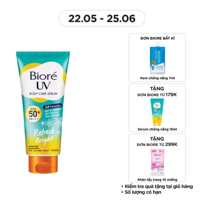 BIORE Serum Chống Nắng Dưỡng Thể Biore Kháng Bụi - Sáng Mịn Mát Lạnh Refresh Bright 150ml