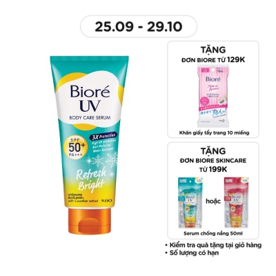 BIORE Serum Chống Nắng Dưỡng Thể Biore Kháng Bụi - Sáng Mịn Mát Lạnh Refresh Bright 150ml