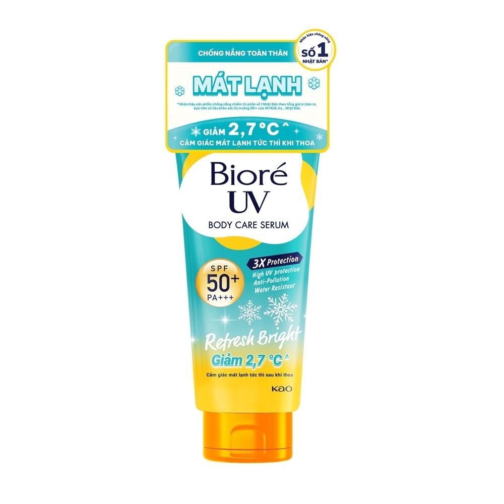 Serum Chống Nắng Dưỡng Thể Biore Kháng Bụi - Sáng Mịn Mát Lạnh Refresh Bright 150ml