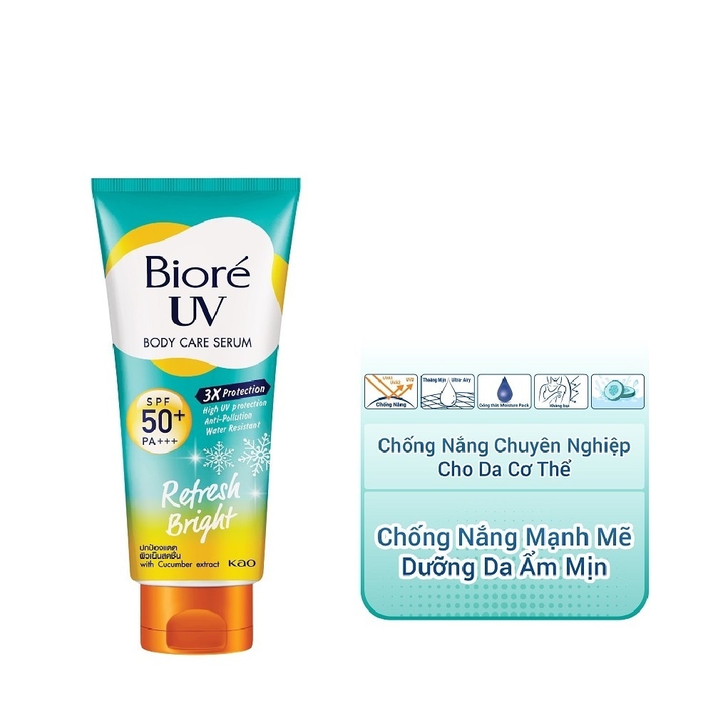 Serum Chống Nắng Dưỡng Thể Biore Kháng Bụi - Sáng Mịn Mát Lạnh Refresh Bright 150ml