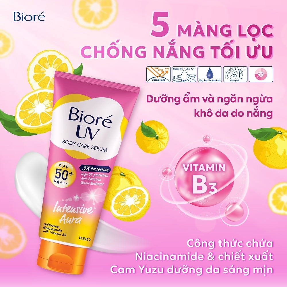 Serum Chống Nắng Dưỡng Thể Biore Kháng Bụi - Sáng Da Mịn Màng Intensive Aura 150ml