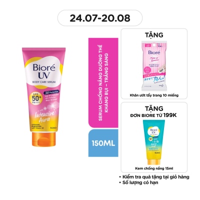 BIORE UV Anti-Pollution Body Care Serum Intensive Aura SPF50+ PA+++ 150ml