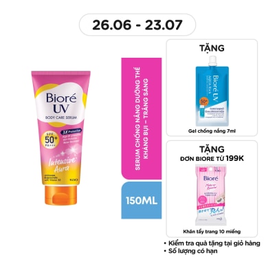 BIORE Serum Chống Nắng Dưỡng Thể Biore Kháng Bụi - Sáng Da Mịn Màng Intensive Aura 150ml