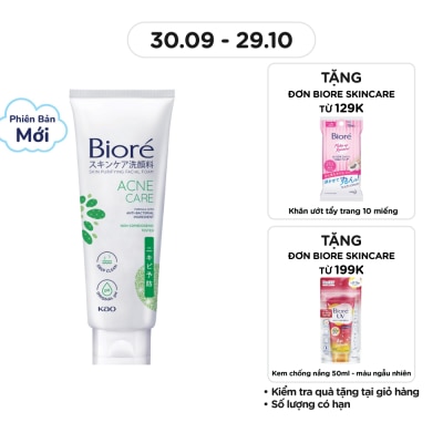 BIORE Sữa Rửa Mặt Biore Thanh Lọc Da - Ngừa Mụn Acne Care 100g