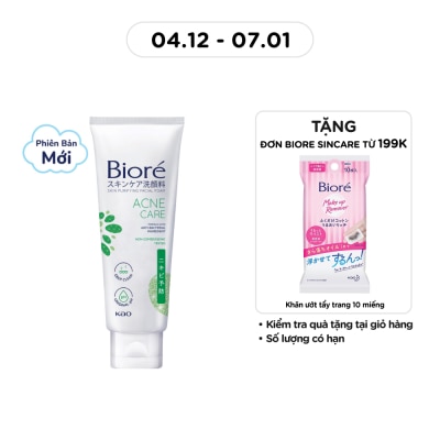 BIORE Sữa Rửa Mặt Biore Thanh Lọc Da - Ngừa Mụn Acne Care 100g