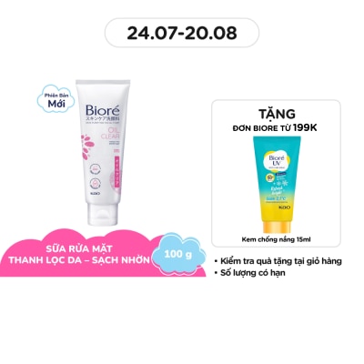 BIORE Sữa Rửa Mặt Biore Thanh Lọc Da - Sạch Nhờn Oil Clear 100g