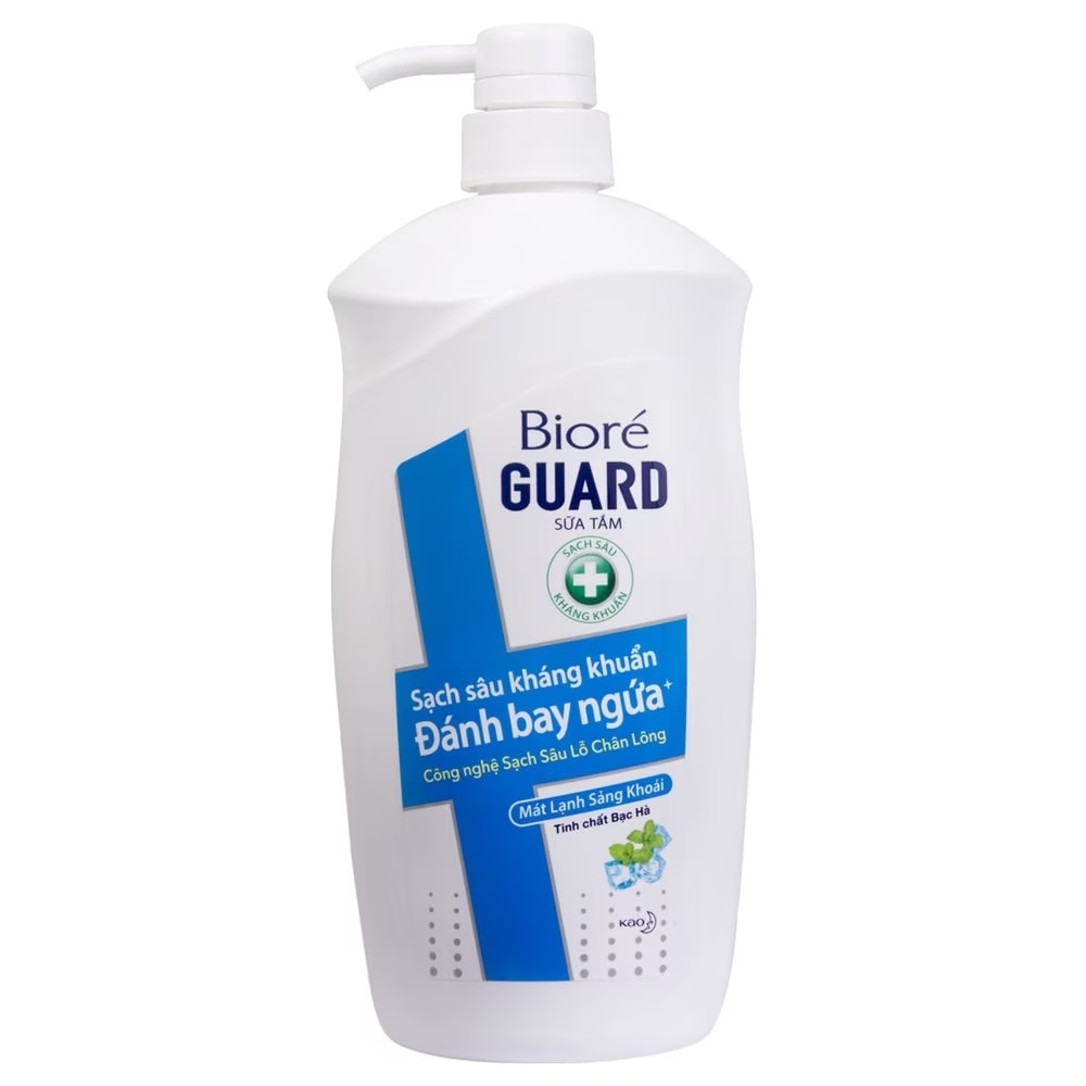 Sữa Tắm Bioré Guard Sạch Sâu Kháng Khuẩn Mát Lạnh Sảng Khoái Với Tinh Chất Bạc Hà 800g