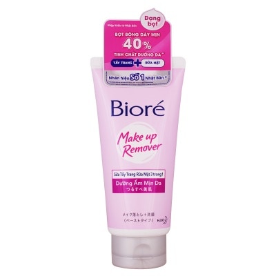 BIORE Sữa Tẩy Trang Rửa Mặt Biore 3 Trong 1 Dưỡng Ẩm Mịn Da 100g