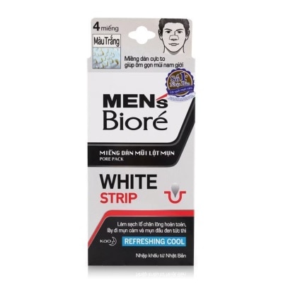 BIORE Men's Pore Pack White Strip 4pcs