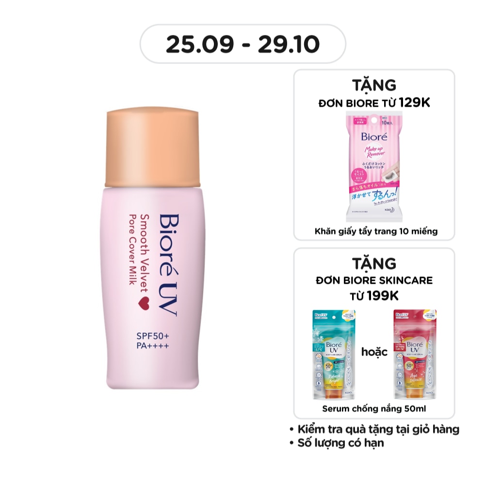 Sữa Chống Nắng Biore UV Che Phủ Lỗ Chân Lông SPF50+ PA++++ 30ml