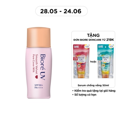 BIORE - UV Smooth Velvet Pore Cover Milk SPF50+ PA++++ 30ml