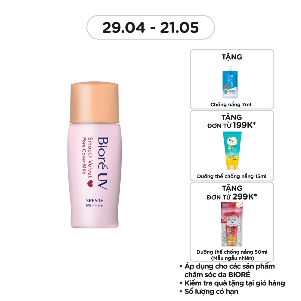 Sữa Chống Nắng Biore UV Che Phủ Lỗ Chân Lông SPF50+ PA++++ 30ml