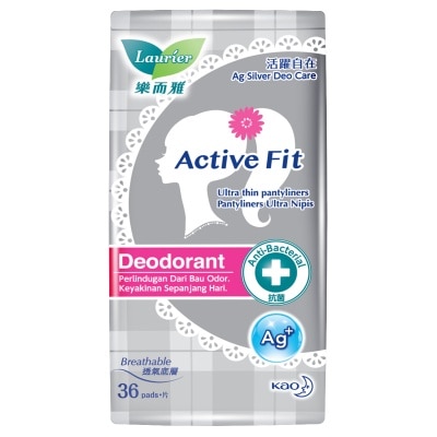 LAURIER Active Fit Deodorant Anti Bacterial Ag+ 36 Pieces