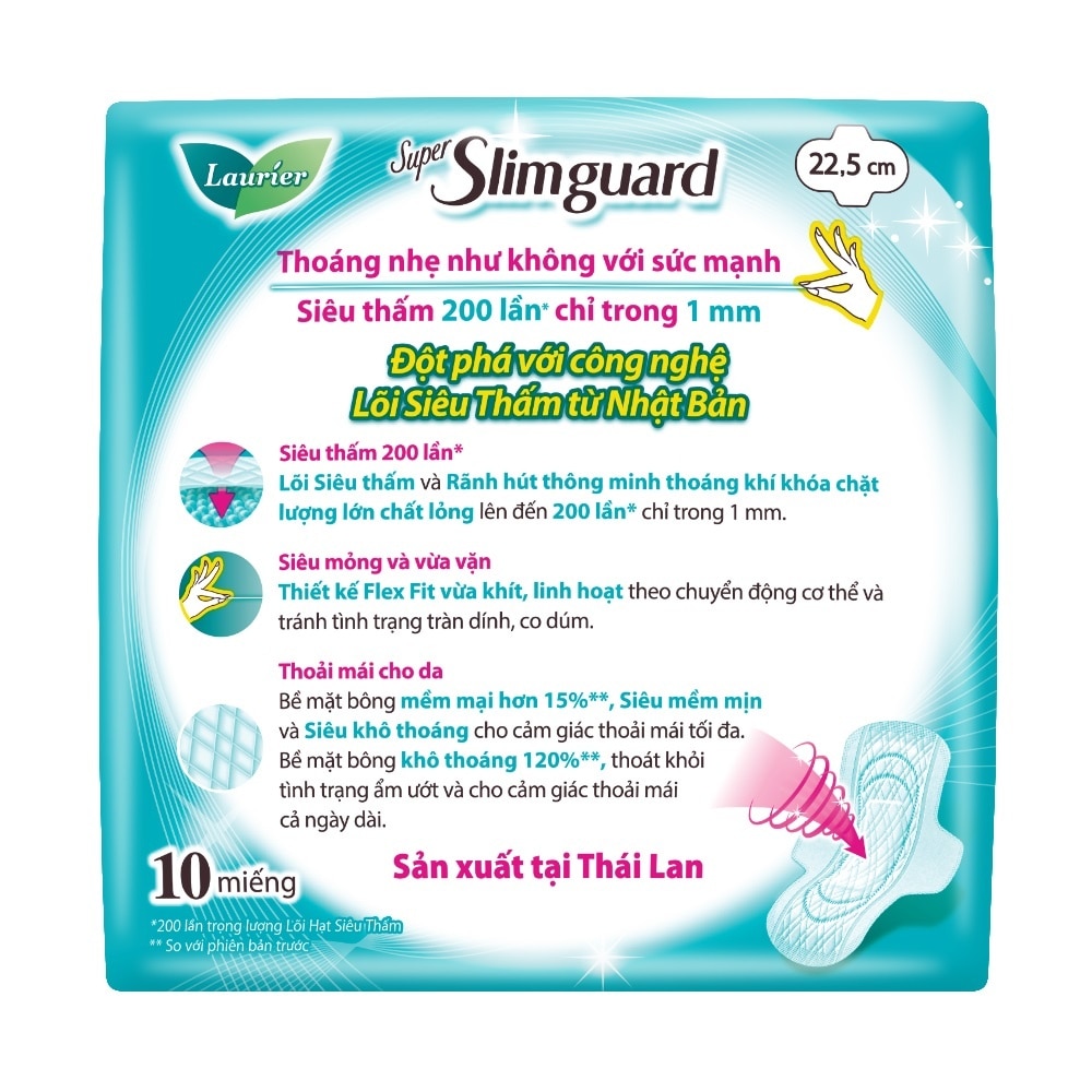 Supper Slim Guard 22cm 10 Pads