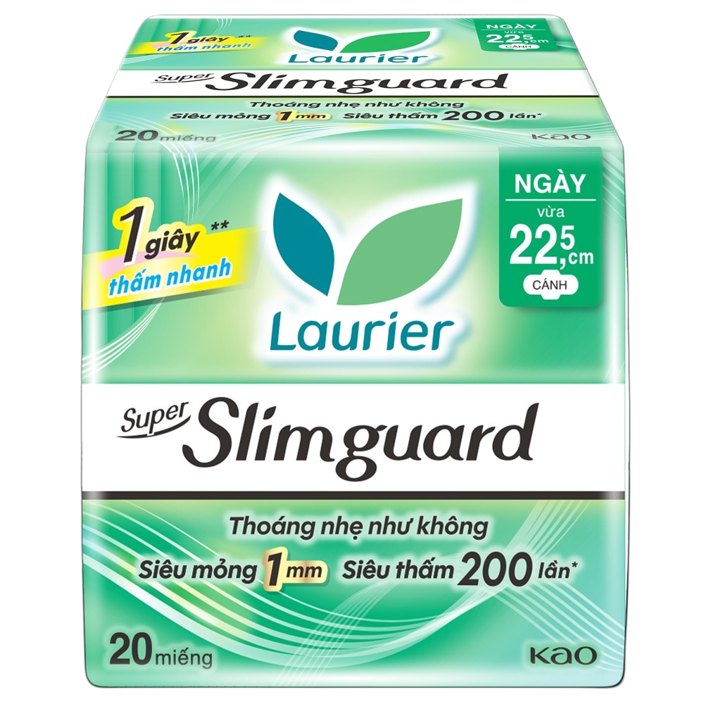 Băng Vệ Sinh Laurier Siêu Mỏng Bảo Vệ 22Cm 20 Miếng image