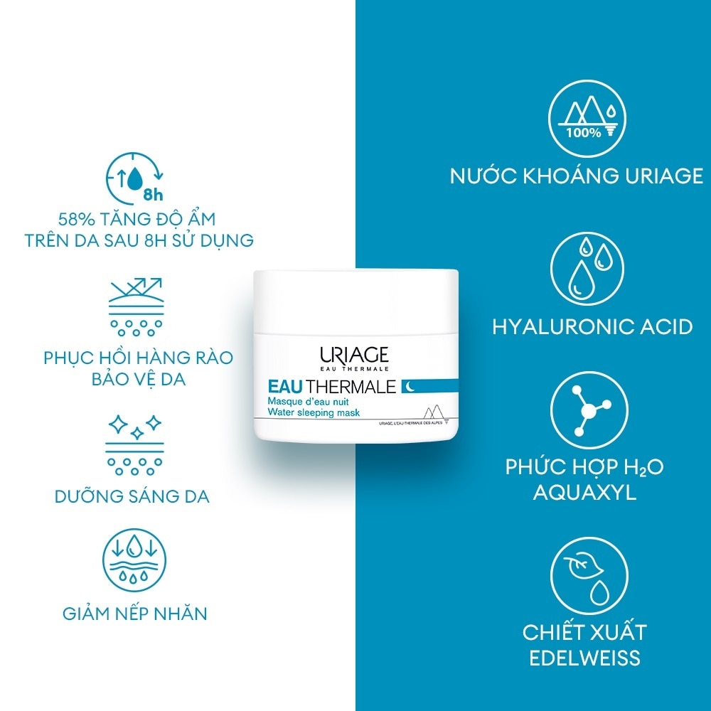 Mặt Nạ Ngủ Dưỡng Ẩm Uriage 50ml
