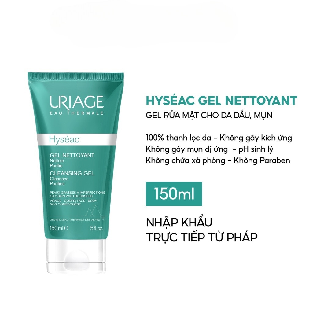 Gel Rửa Mặt Uriage Dành Cho Da Dầu, Da Mụn & Da Hỗn Hợp 150ml