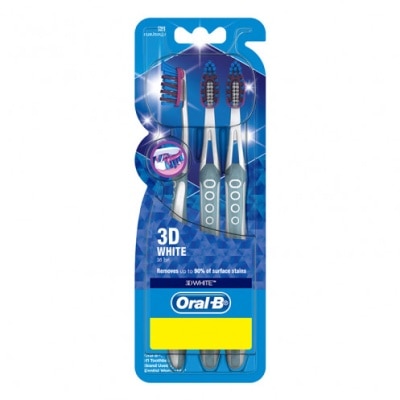 ORAL-B Bàn Chải Đánh Răng Oral-B Trắng Sáng 3D Vỉ 3