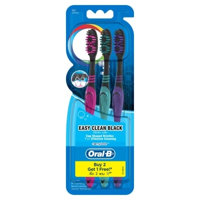 ORAL-B Easy Clean Black Toothbrush 3s