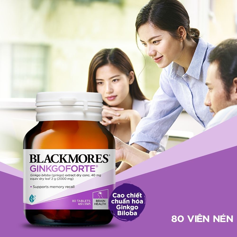 Thực Phẩm Bảo Vệ Sức Khỏe Blackmores Memory Support Ginkgoforte Hỗ Trợ Trí Não 40 Viên