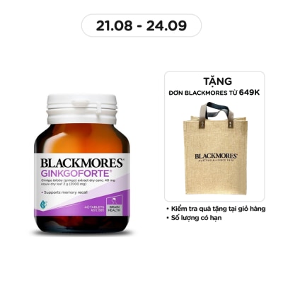 BLACKMORES Thực Phẩm Bảo Vệ Sức Khỏe Blackmores Memory Support Ginkgoforte Hỗ Trợ Trí Não 40 Viên