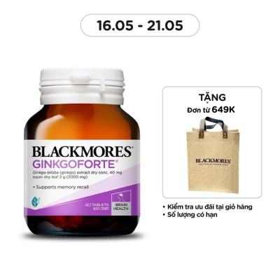 BLACKMORES Thực Phẩm Bảo Vệ Sức Khỏe Blackmores Memory Support Ginkgoforte Hỗ Trợ Trí Não 40 Viên