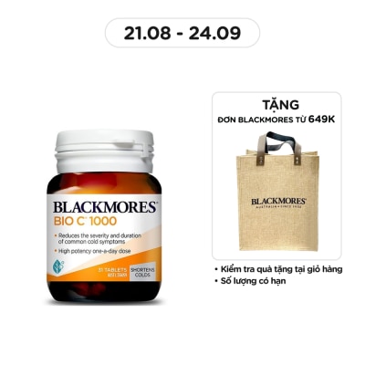 BLACKMORES Cold Relief BioC 1000mg 31 Tablets