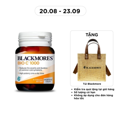 BLACKMORES - Thực Phẩm Bảo Vệ Sức Khỏe Blackmores Cold Relief Bio C 1000mg Tăng Cường Sức Đề Kháng 31 Viên image
