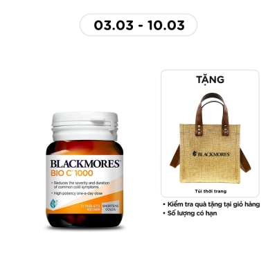 BLACKMORES Thực Phẩm Bảo Vệ Sức Khỏe Blackmores Cold Relief Bio C 1000mg Tăng Cường Sức Đề Kháng 31 Viên
