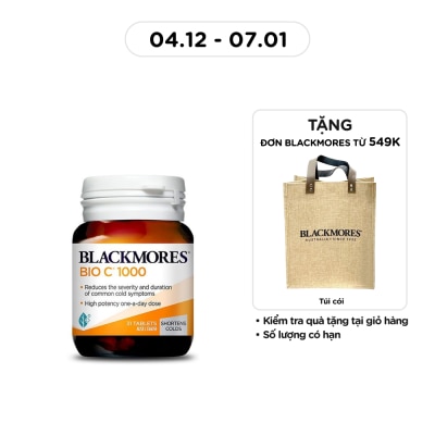 BLACKMORES Thực Phẩm Bảo Vệ Sức Khỏe Blackmores Cold Relief Bio C 1000mg Tăng Cường Sức Đề Kháng 31 Viên