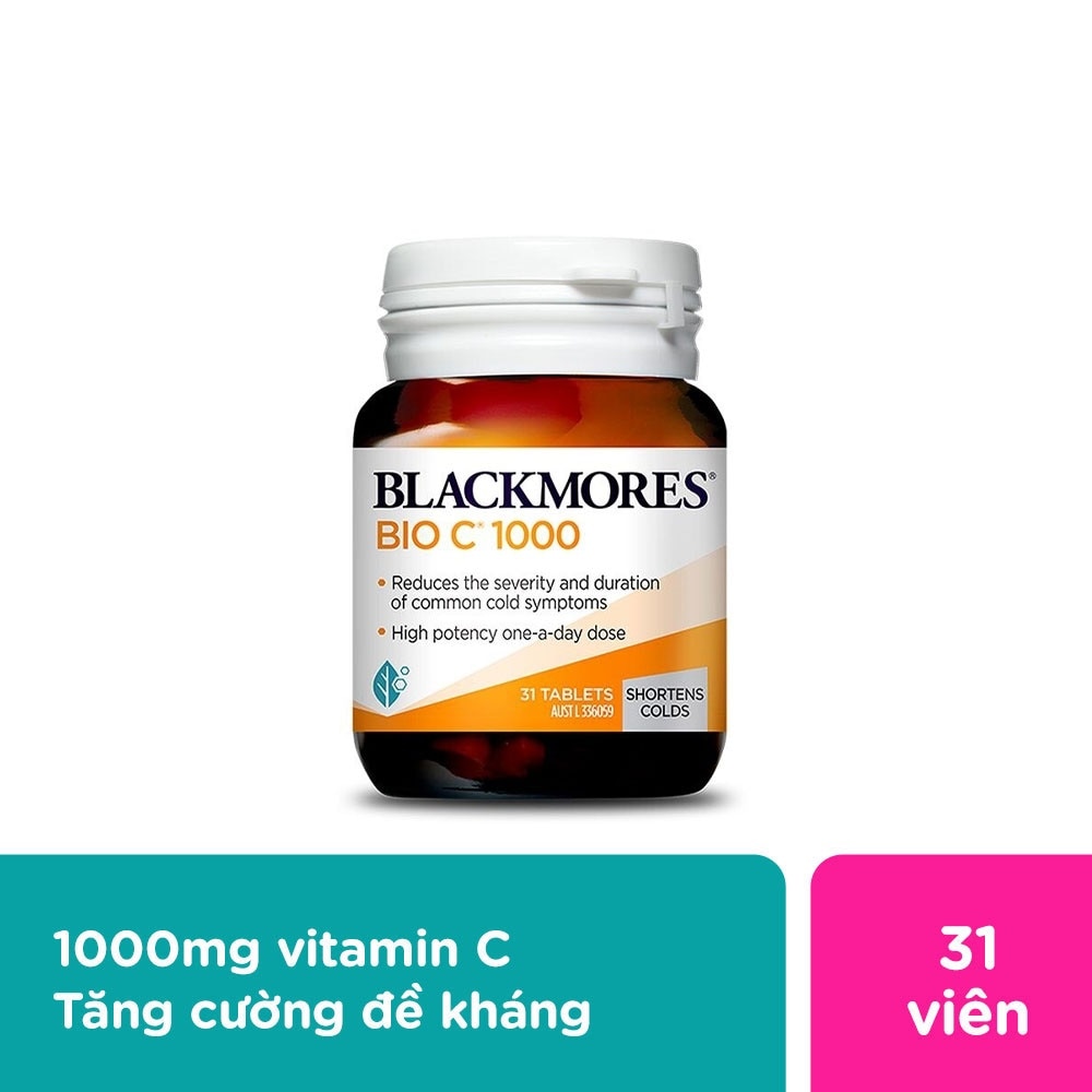 Thực Phẩm Bảo Vệ Sức Khỏe Blackmores Cold Relief Bio C 1000mg Tăng Cường Sức Đề Kháng 31 Viên