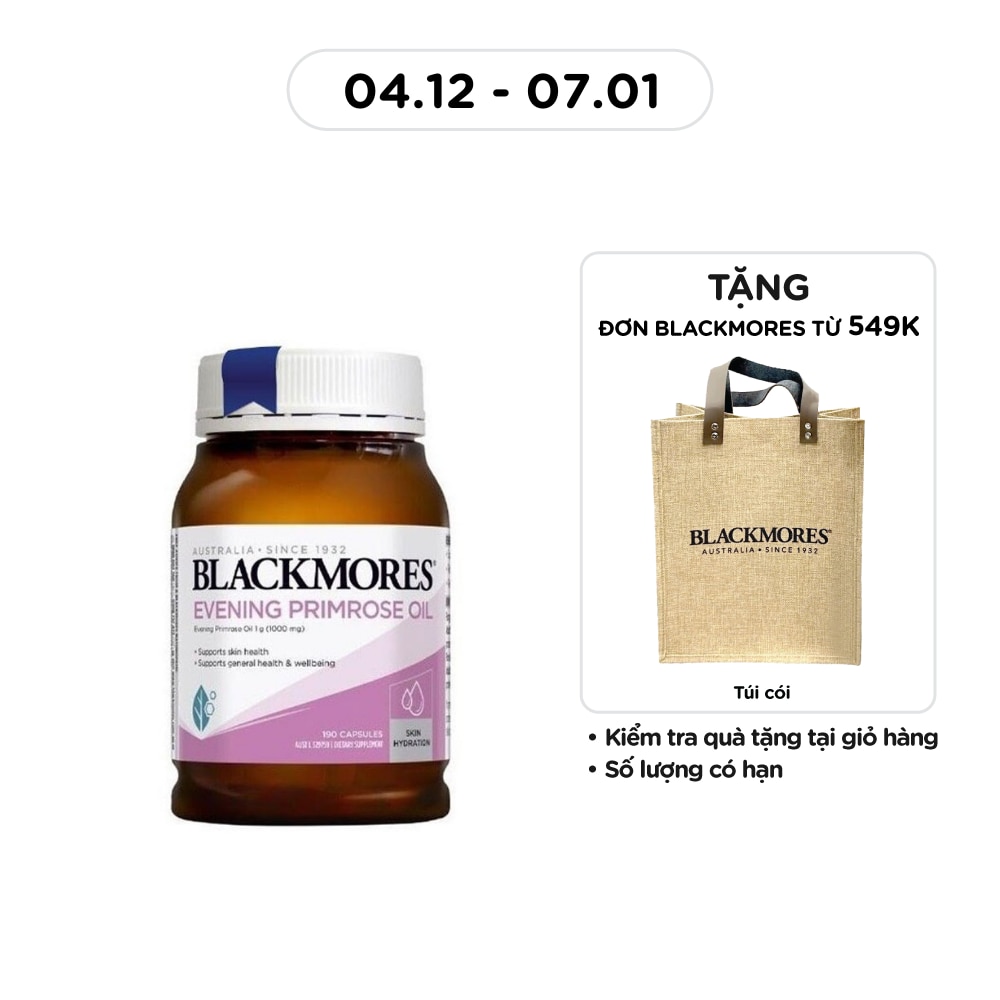 Thực Phẩm Bảo Vệ Sức Khỏe Blackmores Evening Primrose Oil Tinh Dầu Hoa Anh Thảo 190 Viên